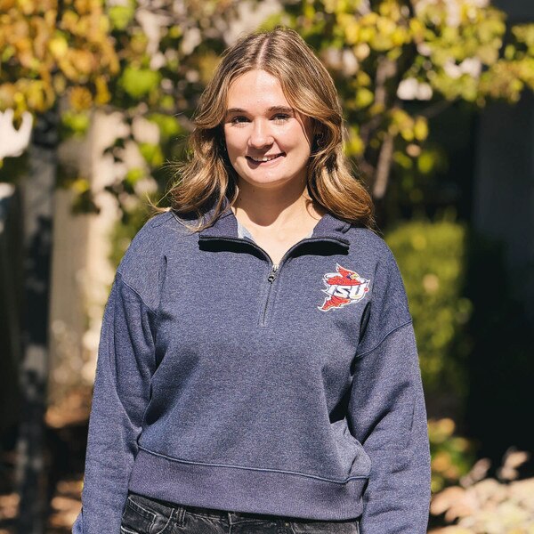 Champion Women's Spirit Collection Iowa State Navy Quarter Zip